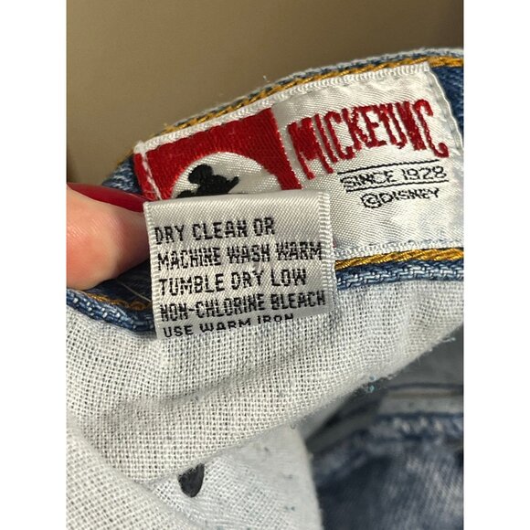 Vintage Disney Denim Shorts S Blue Minnie Mouse 80s Mom Jorts Retro Classic Chic - Picture 14 of 14